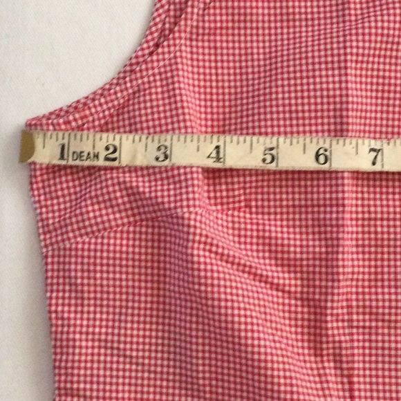 Sleeveless button down blouse - red gingham - Picture 9 of 13